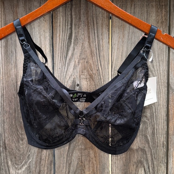 Panache Yasmin Plunge Bra Black Size 32FF - Picture 9 of 9